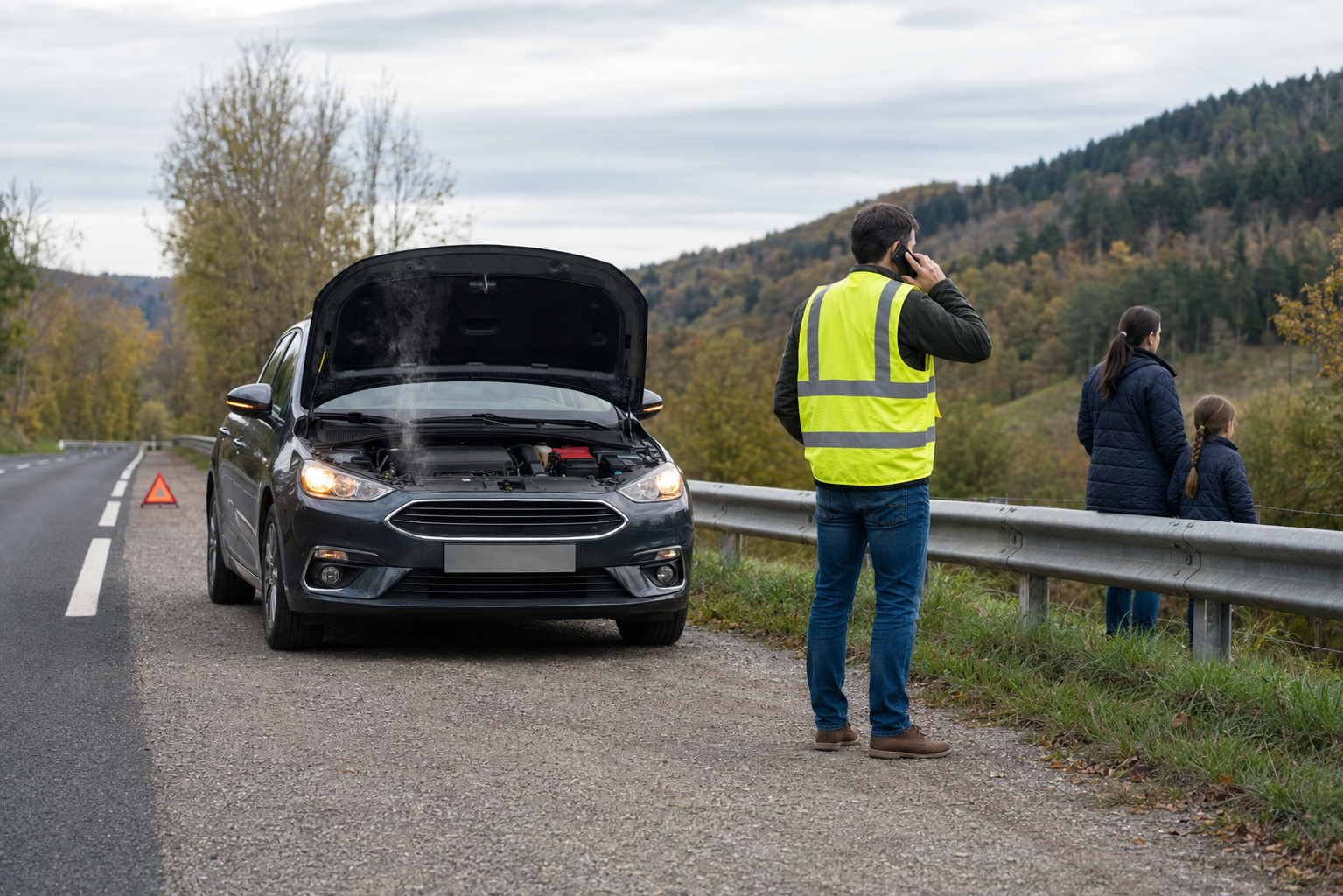 Voiture en panne et dépannage automobile